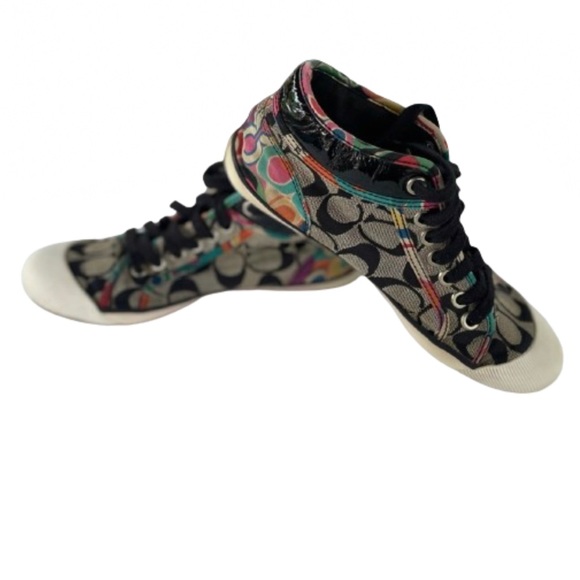 Coach Zoe mid high top with signature canvas Size 7 - Picture 1 of 13